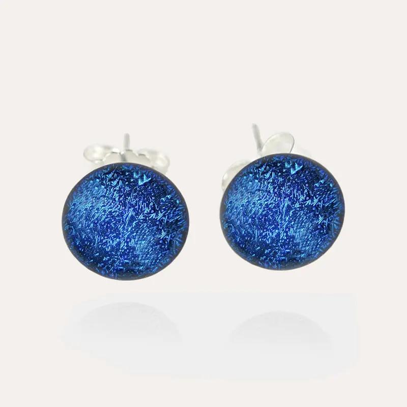 Boucles D'oreilles Puces Turquoise Bleu 8 Mm - En Argent Résistant à L'oxydation, élégantes Pour Quotidien Et Fêtes