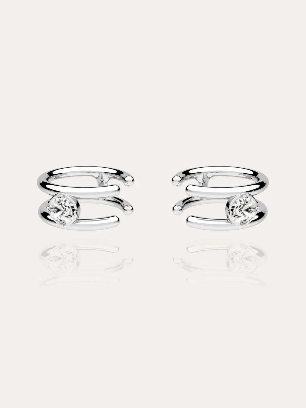 paire bague d'oreille argent