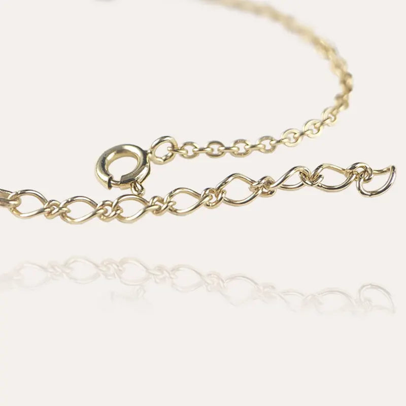 Bracelet fleur perle de verre femme tendance doré blanc lumine