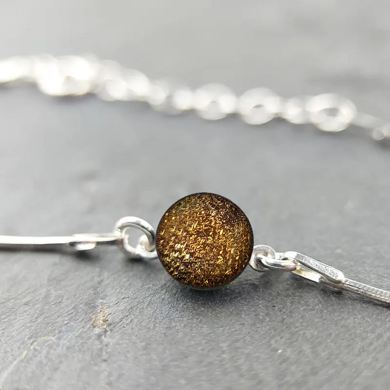 Bracelet serpent gros en argent pour femme, marron et orange alara