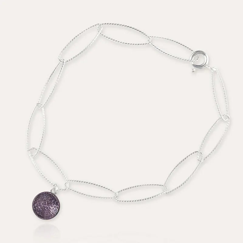 Bracelet torsade avec pendentif en argent 925 rose selenia