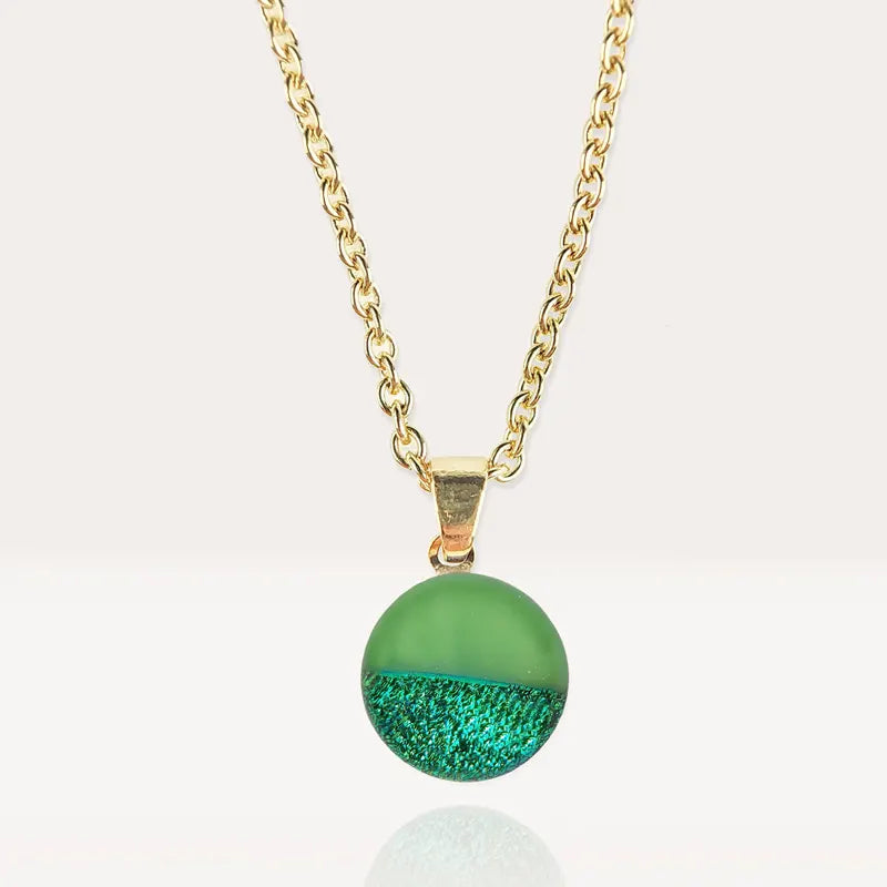 Collier chaîne femme réglable plusieurs pendentifs en or, vert avantica