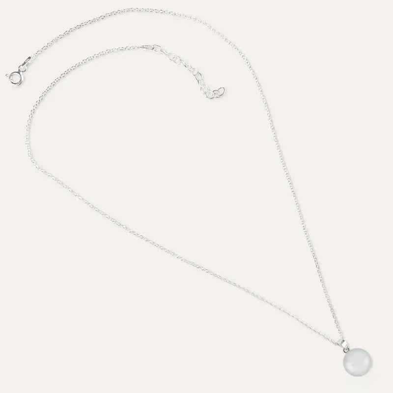 Collier femme bijoux créateur en argent massif blanc lumine