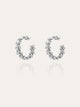 boucles d'oreille bague paire argent