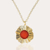 Collier soleil or 18k rouge pour femme - Fait à la main en Provence