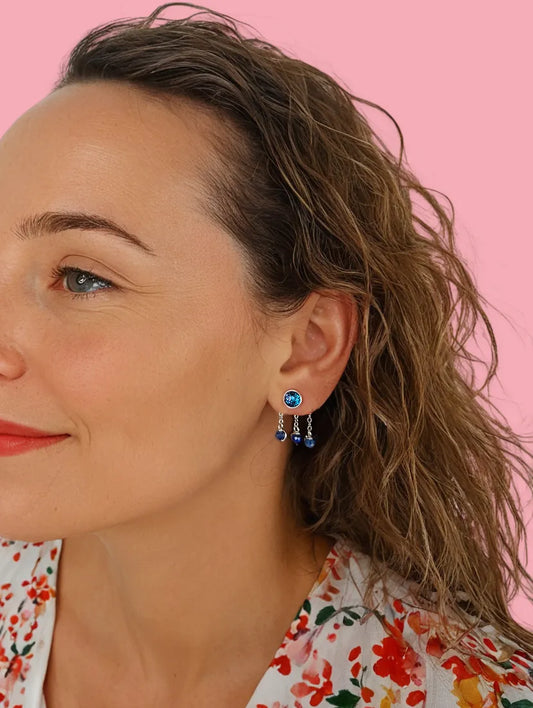 Lapis lazuli Jaspe rouge composition paire ou unité