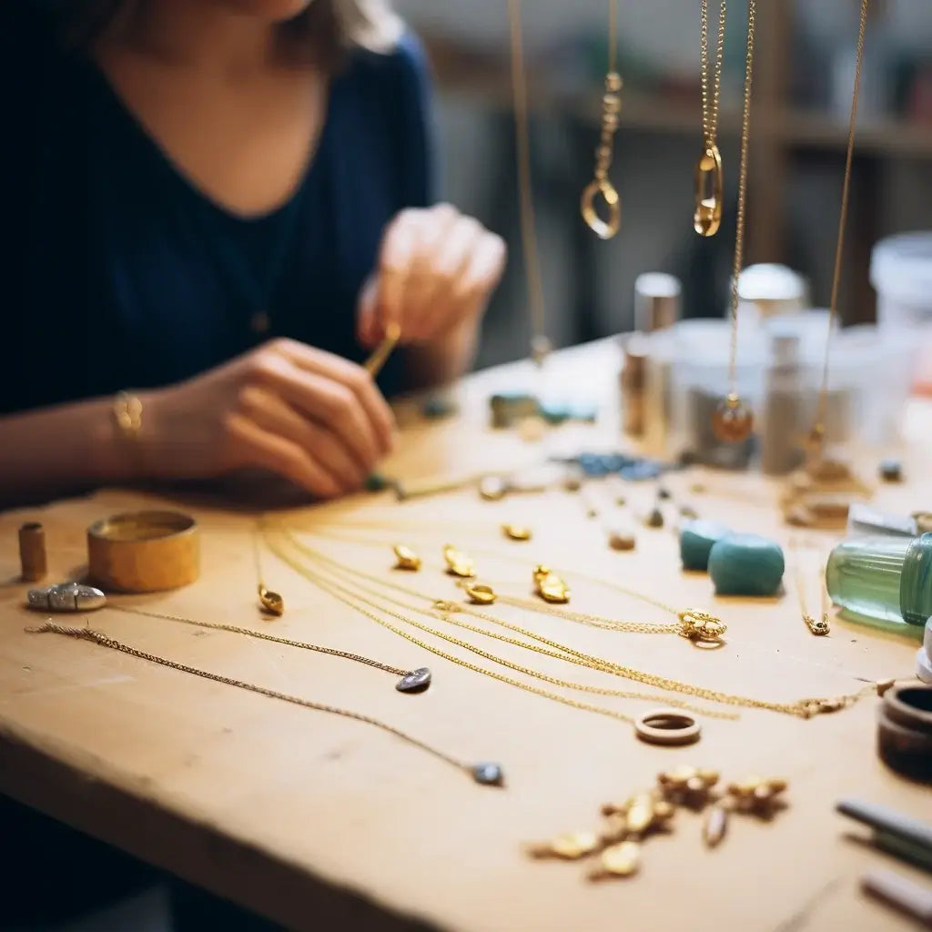 Sélestine atelier - boucles d'oreille en verre, collier, bracelets, bagues 