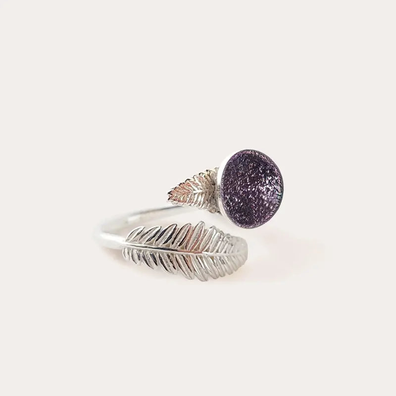 Bague feuille bijoux en argent 925 rose selenia
