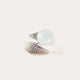 Bague feuille argent