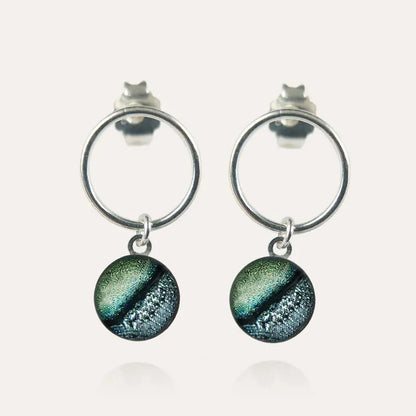 Boucles d'oreilles femme perle en verre