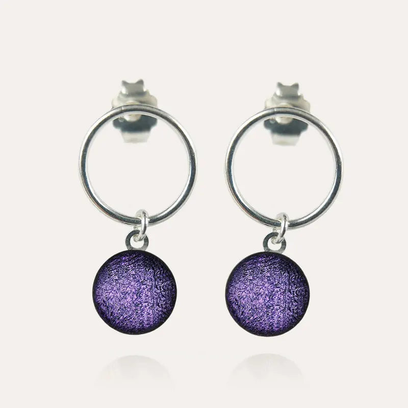 Boucles d'oreilles femme perle en verre