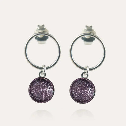 Boucles d'oreilles femme perle en verre