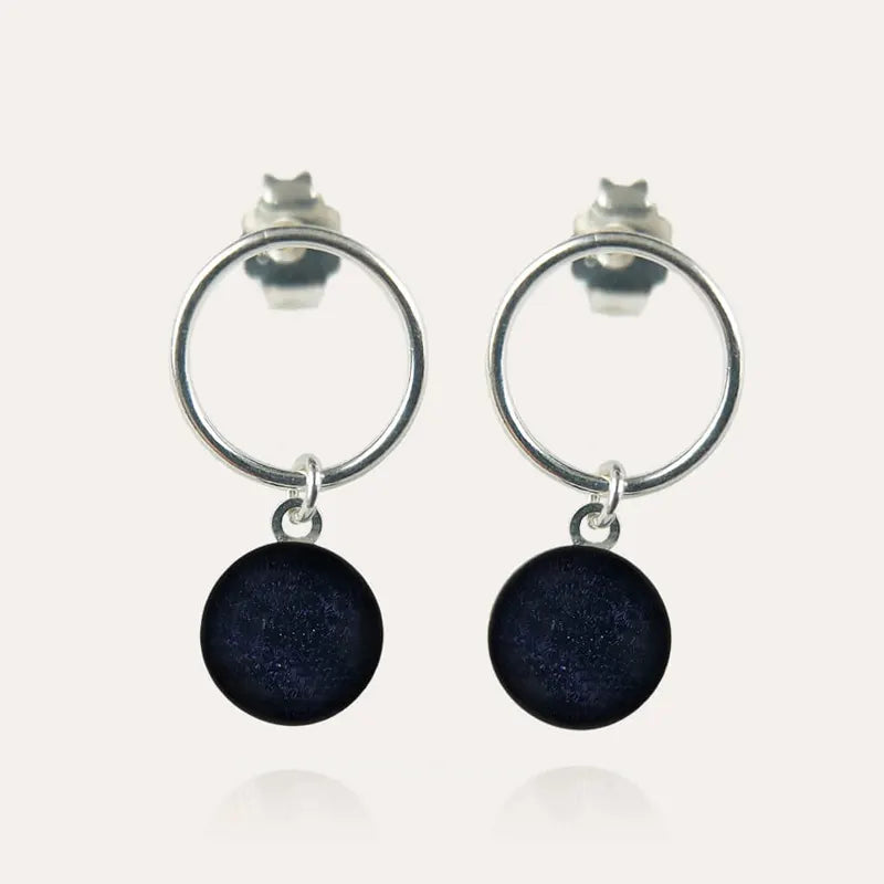 Boucles d'oreilles femme perle en verre