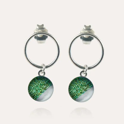 Boucles d'oreilles femme perle en verre