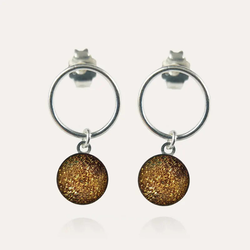 Boucles d'oreilles femme perle en verre