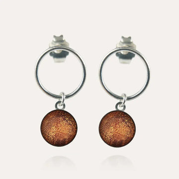 Boucles d'oreilles femme perle en verre