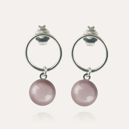 Boucles d'oreilles femme perle en verre