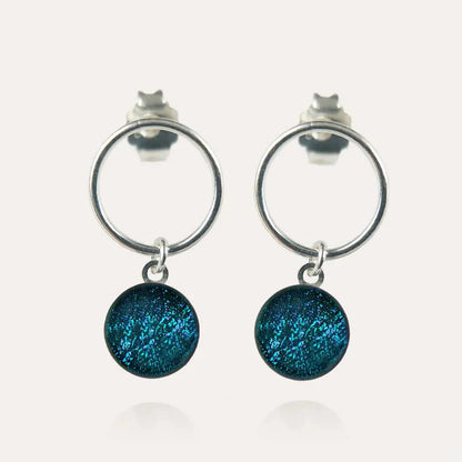 Boucles d'oreilles femme perle en verre