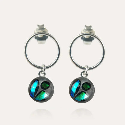 Boucles d'oreilles femme perle en verre