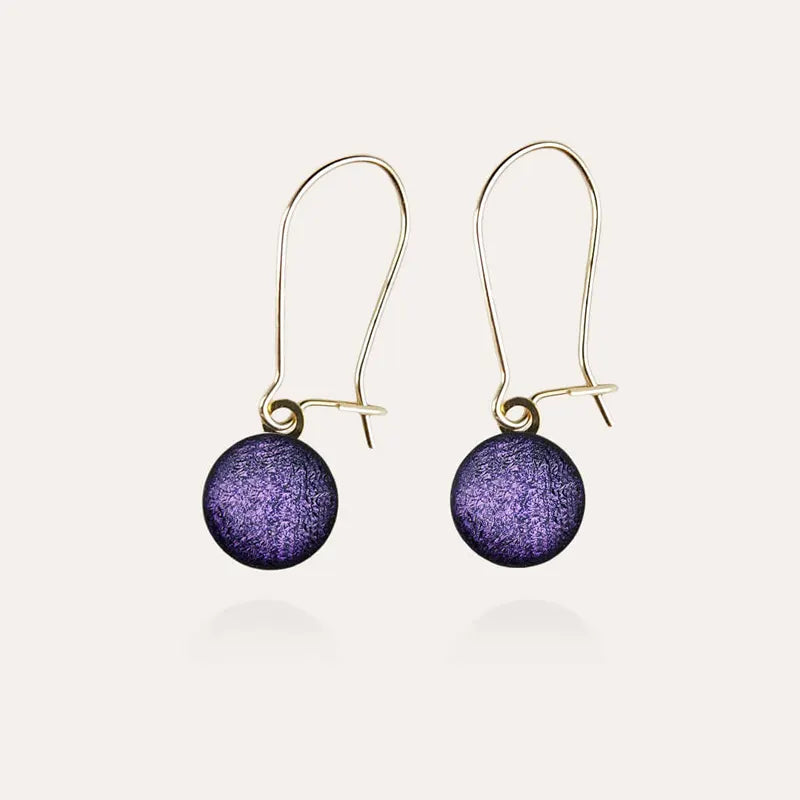 Boucles d'oreilles dormeuses site de bijou or violettes lilalune