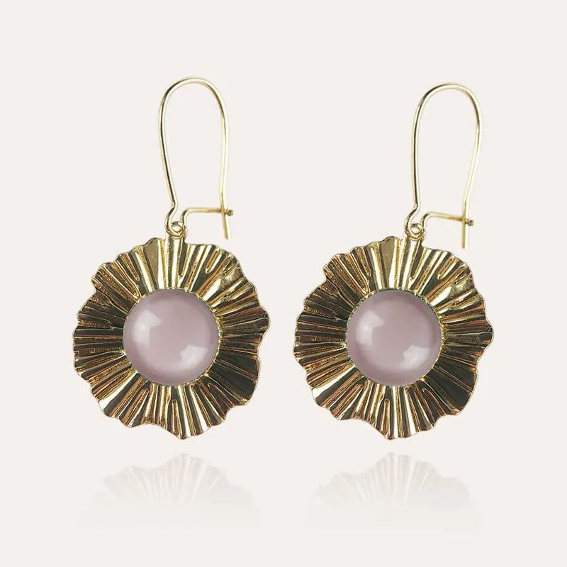 Boucles d'oreilles perle de verre et cratére