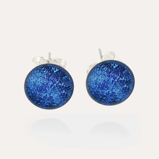 Puces d'oreilles pour femme en argent 925 bleu lagonia