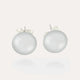 Pierre naturelle sur puces d'oreilles en argent massif blanches lumine
