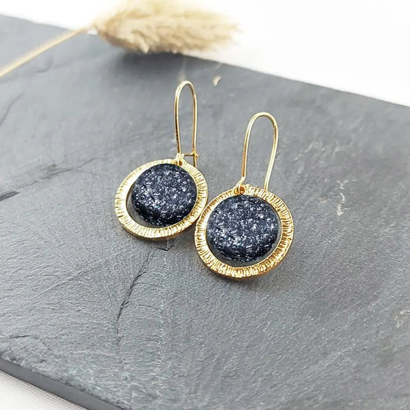 Boucles d'oreilles tendances bijoux Murano véritable en or, chromia