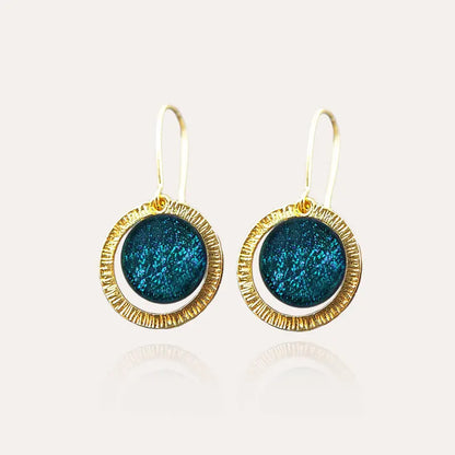 Boucles d'oreilles tendances cadeau pour personne âgée en or, bleu laga