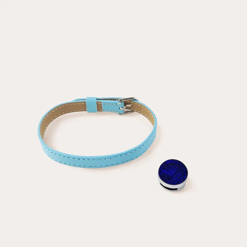 Bracelet en cuir bleu pour femme nocturnelle
