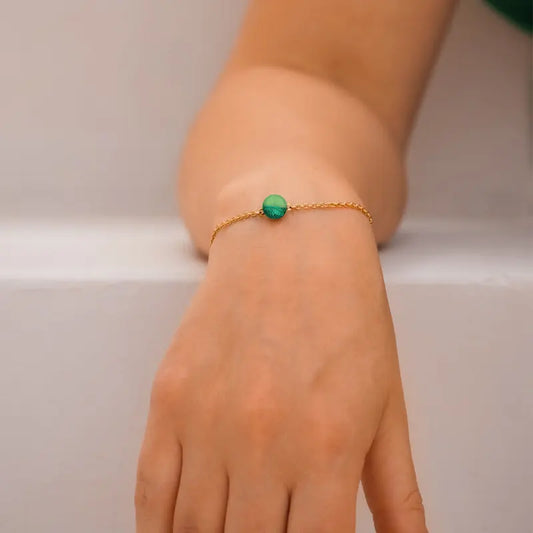 Bracelet douceur or 18 carats vert avantica