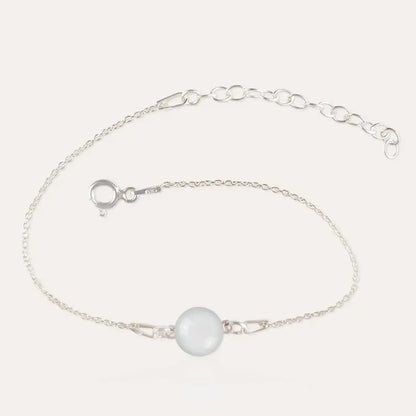 Bracelet fantaisie pour femme tendance en argent blanc lumine