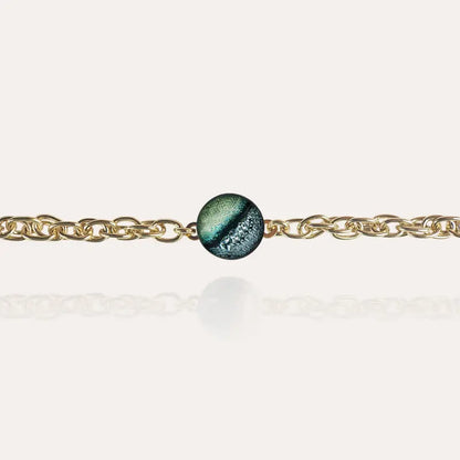 Bracelet fin pour femme en or, vert oryna