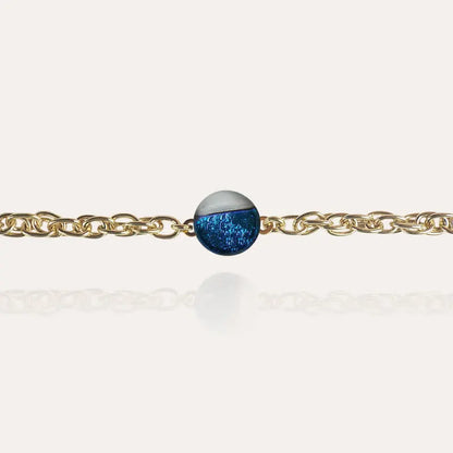 Bracelet soldes pour femme en plaque or, bleu bleuange