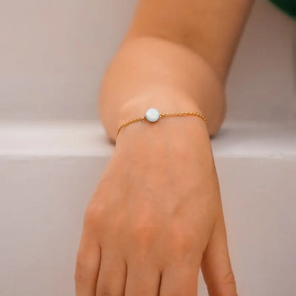 Bracelet fin pour femme ajustable en or, blanc lumine