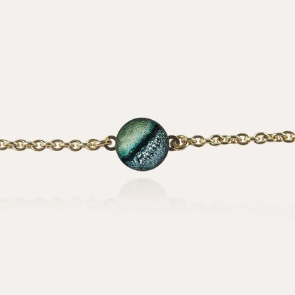 Bracelet fin pour femme bijoux doré, vert oryna