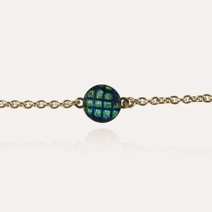 Bracelet fin pour femme bijoux en or, vert charmella
