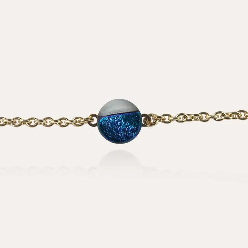 Bracelet fin pour femme de luxe pour doré, bleu bleuange