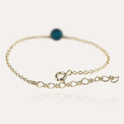 Bracelet fin pour femme large doré, bleu laga