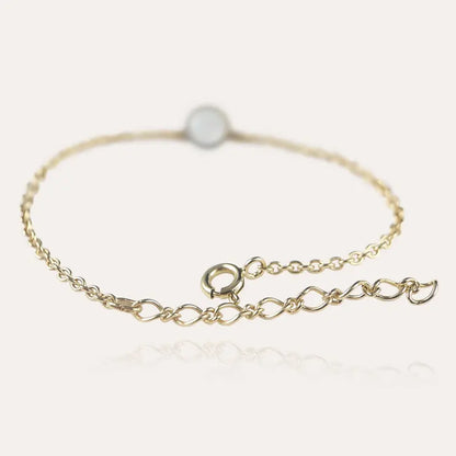 Bracelet fin pour femme or moderne, blanc lumine