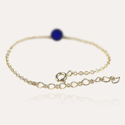 Bracelet fin pour femme soldes bracelets en plaque or, bleu nocturnelle