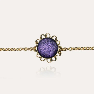 Bracelet fleur perle de verre