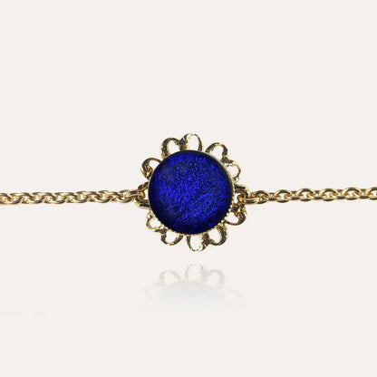 Bracelet fleur perle de verre