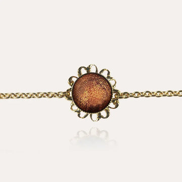 Bracelet fleur perle de verre
