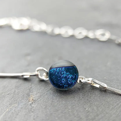 Bracelet serpent en argent pour femme, bleu bleuange