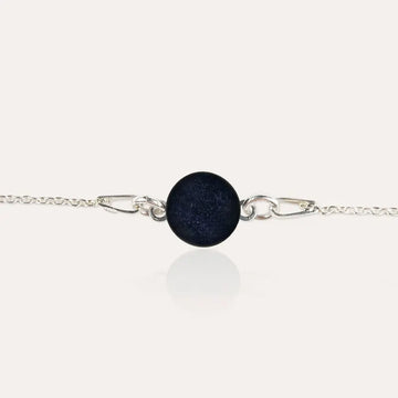 Bracelet simple en argent bleu albarelle