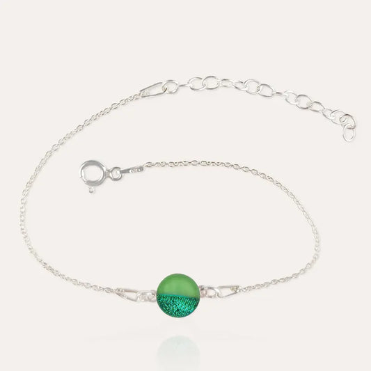 Bracelet simple fin vert avantica