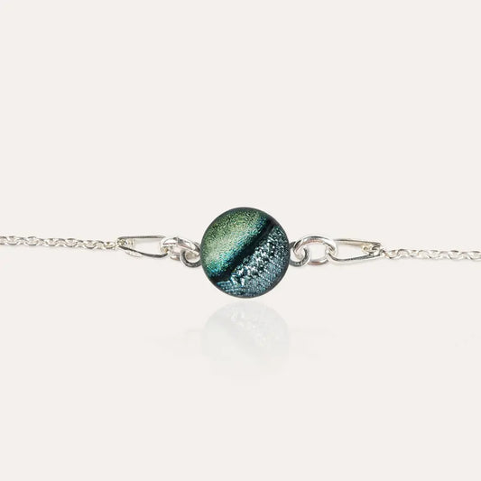 Bracelet simple maillon vert oryna