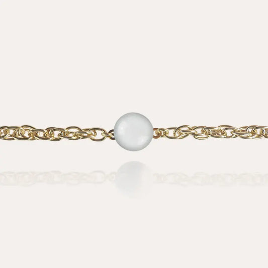 Bracelet songe femme tendance en or blanc lumine
