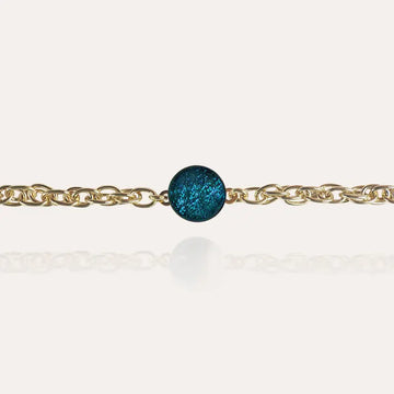 Bracelet artisanal pour femme doré bleu laga